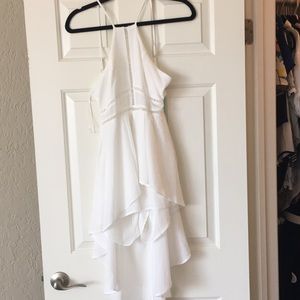 White high low romper